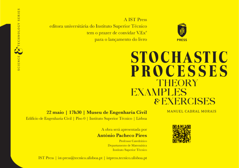 LANÇAMENTO do livro “Stochastic Processes. Theory, Examples & Exercises”